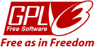 gplv3 with text badge